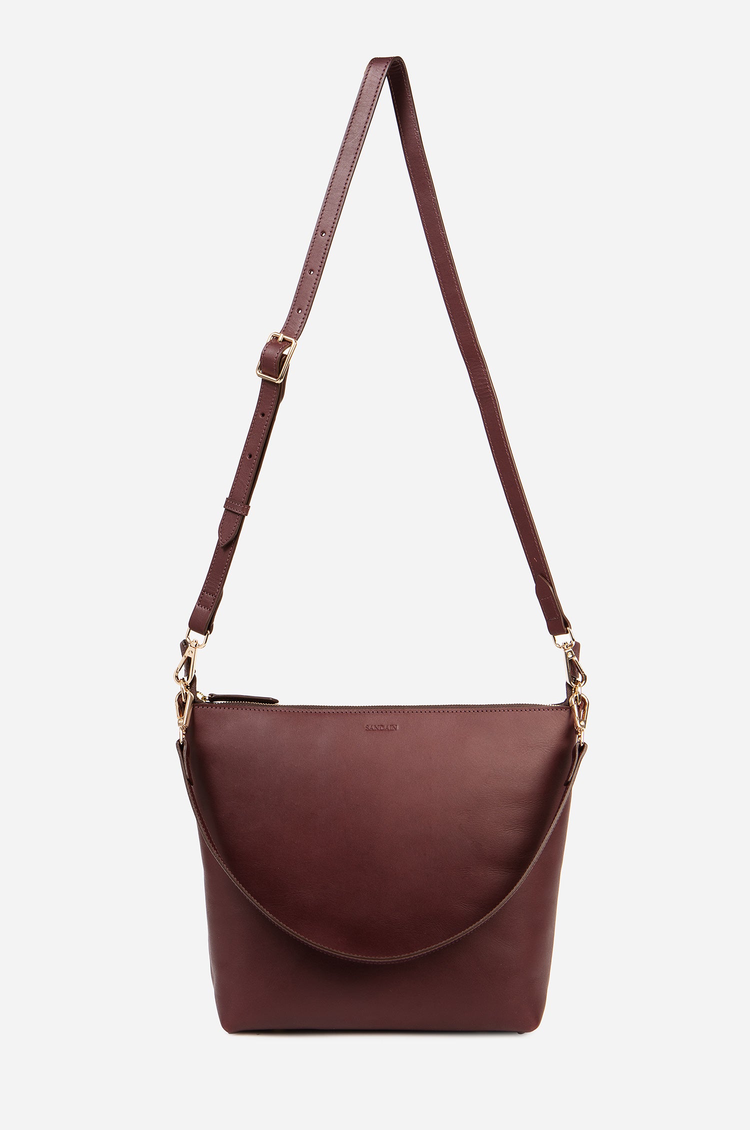 Sandain burgundy leather bag Marie #color_burgundy
#färg_burgundy