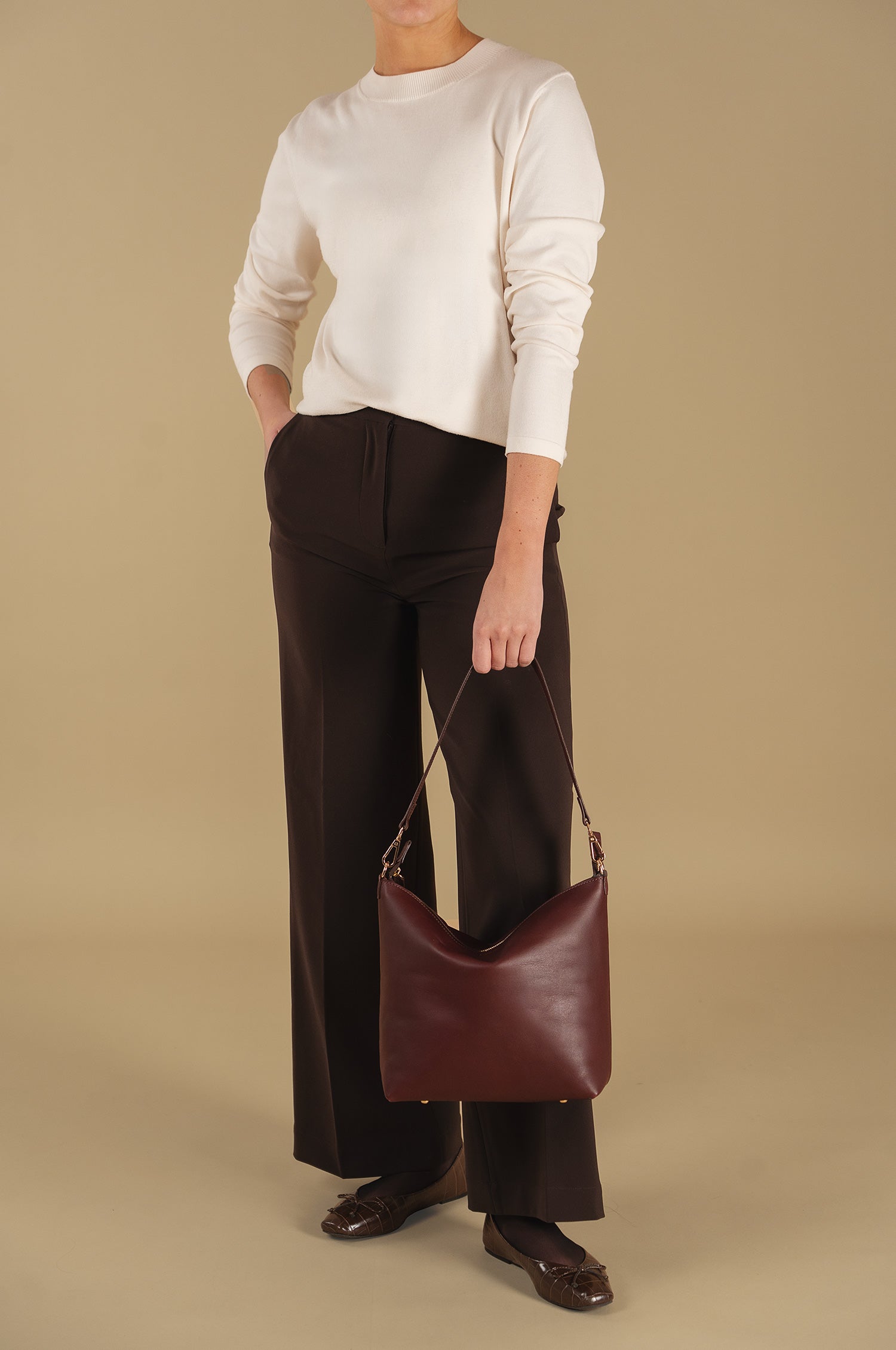 Sandain burgundy leather bag Marie 