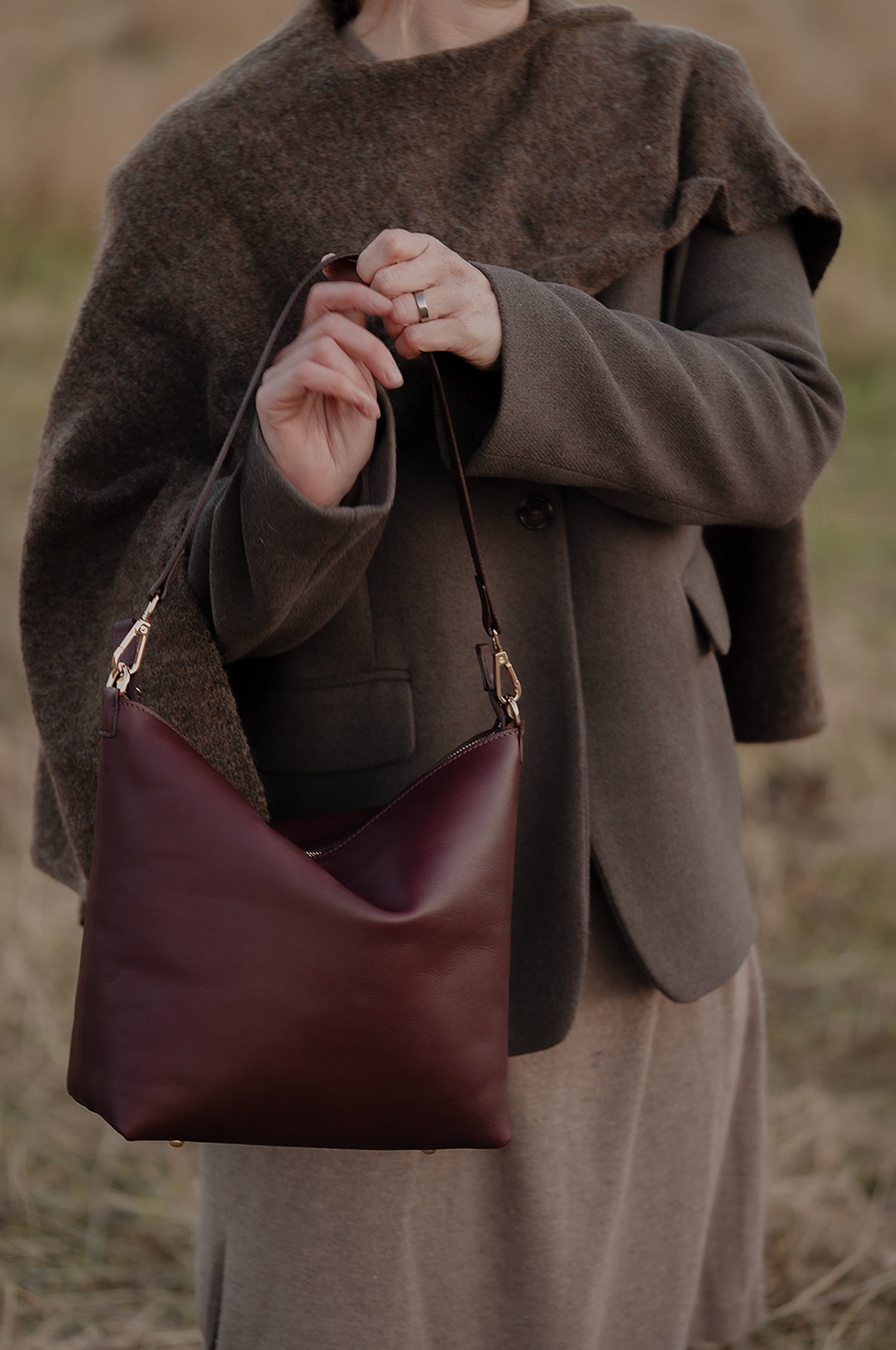 Sandain burgundy leather bag Marie 