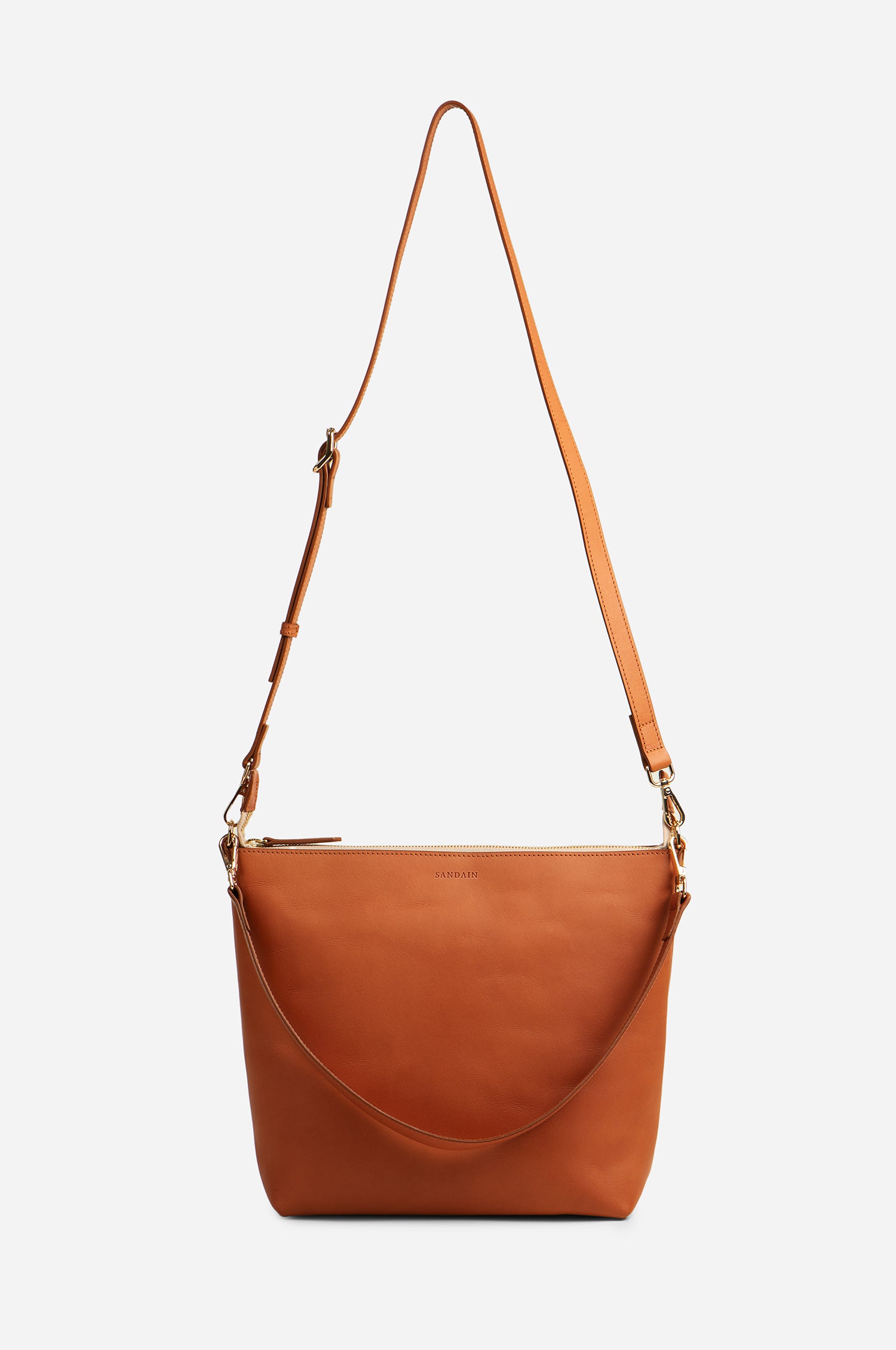Sandain tan leather bag Marie